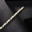 Fashion Magnetic Therapy Single Row Bracelet For Men Stainless Steel Silver Gold Chain Bracelet