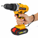 Raitool 48VF Cordless Electric Impact Drill Rechargeable 3/8 inch Drill Screwdriver W/ 1 or 2 Li-ion Battery