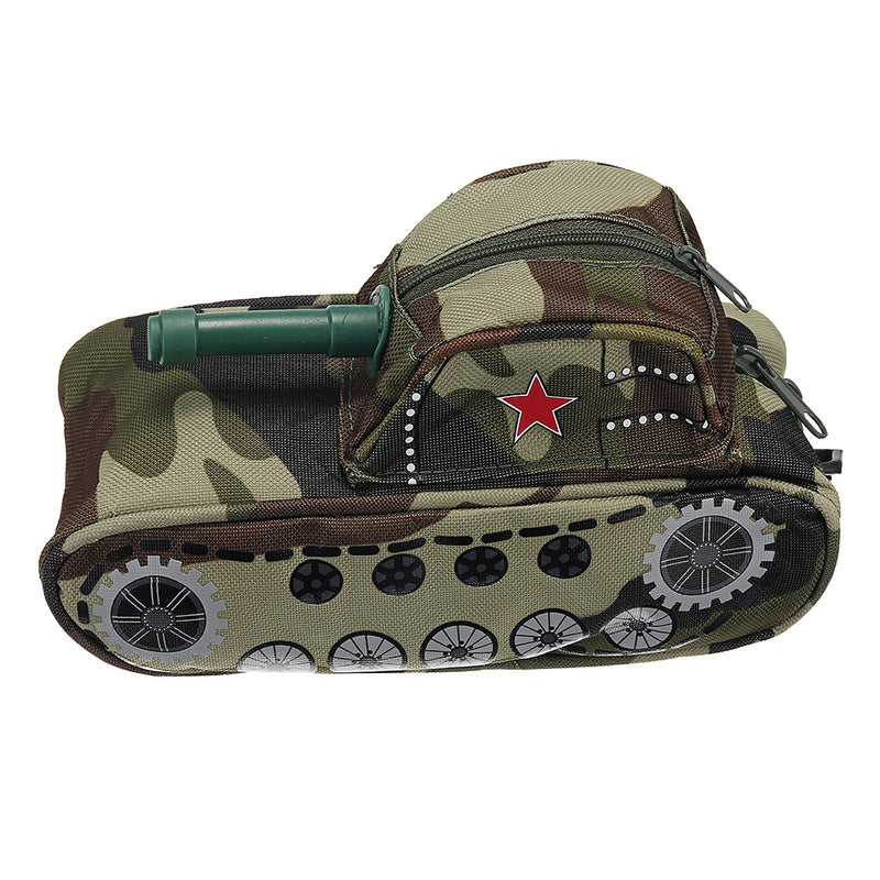 Novelty Tank Shaped Pencil Case Large Capacity Student Stationery Pen Bag Pouch Storage Box