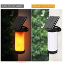 Solar Flame Wall Light Outdoor Courtyard Garden Landscape Lamp 3 Lighting Modes