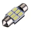 31mm 5630 6-SMD Festoon LED Interior Map Dome Lights Bulb DE3175 3022 3021 2W White 1PCS