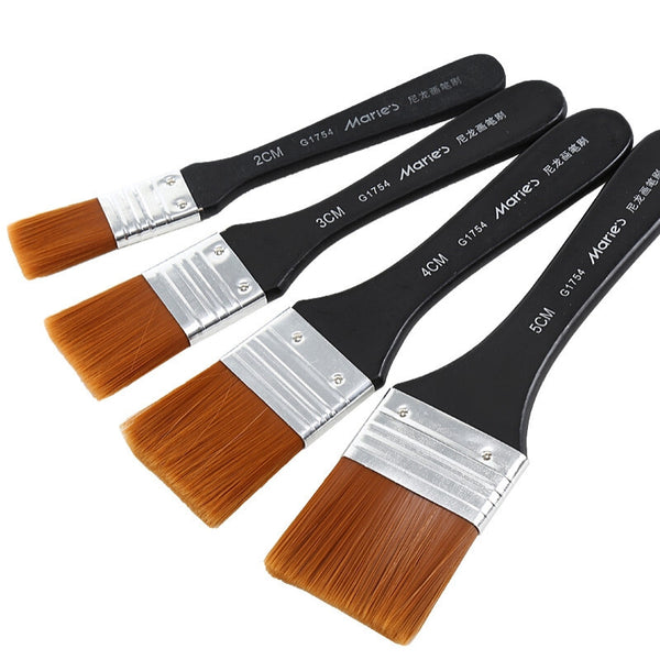 Marie's G1754 1 Piece Nylon Hair Painting Brush Oil Watercolor Acrylic Various Sizes Paint Brushes School Art Supplies
