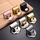 Solid Heavy Duty Zinc Alloy Magnetic Door Stopper Hidden Floor Mount Door Catch Free Punching Door Holder w/ 3M Sticker