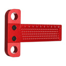 Aluminium Alloy T-100 Hole Positioning Metric Measuring Ruler 100mm Woodworking T-Squares Marking Ruler For Carpenter