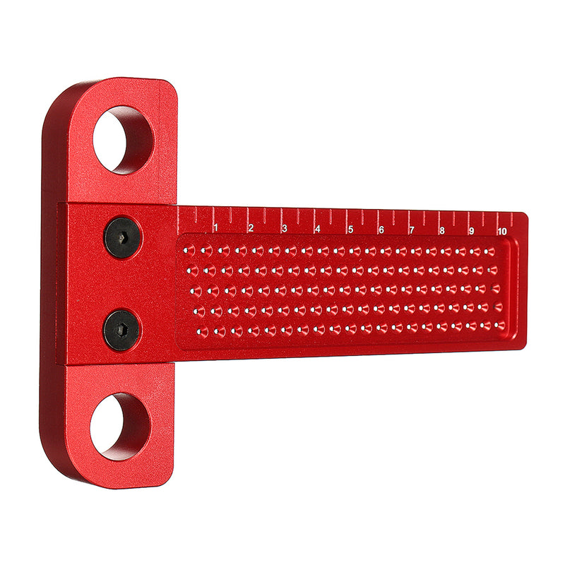 Aluminium Alloy T-100 Hole Positioning Metric Measuring Ruler 100mm Woodworking T-Squares Marking Ruler For Carpenter