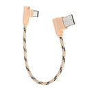 Nylon Braided 20cm 2.4A Type-C Charging Cable for Samsung Xiaomi Huawei