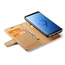 WHATIF Protective Case For Samsung Galaxy S9 Waterproof Kraft Paper Magnetic Detachable Wallet
