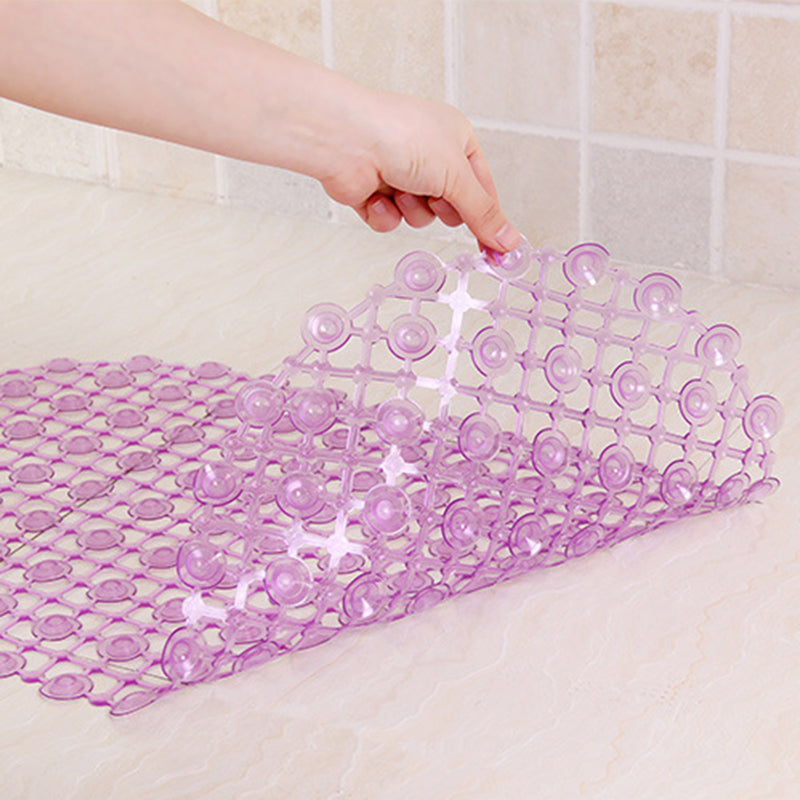 PVC Anti Skid Suction Cup Grip Shower Bath Tub Mat Rug Home Bathroom Carpet Nonslip