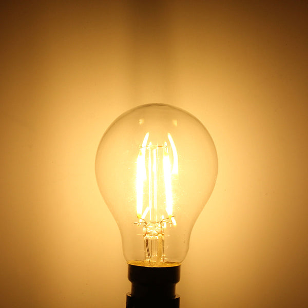 A60 B22 4W White Warm White COB LED Filament Retro Edison Bulbs AC 220V