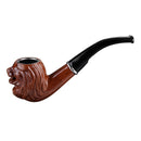 Classical Detachable Wooden Pipes without Pipe Rack Old-fashioned Flat-mouth Wood Tool