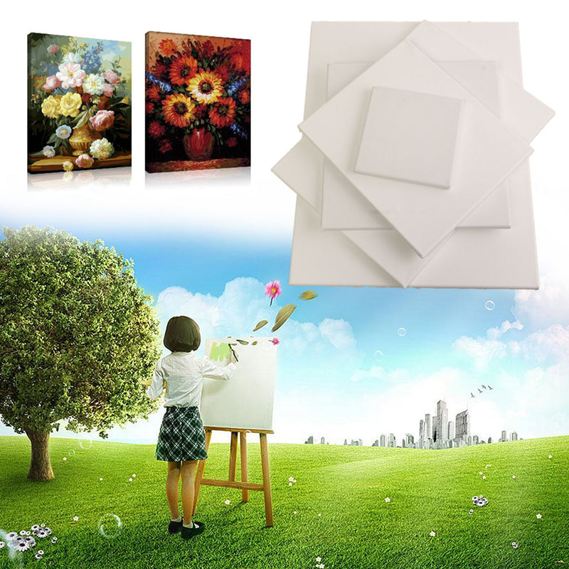 White Blank Square Canvas Painting Drawing Board Wooden Frame For Art Artist Oil Acrylic Paints