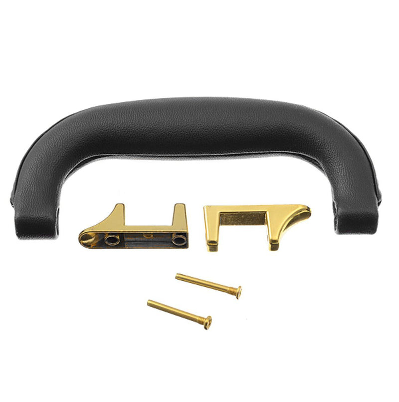Black Artificial Leather Case Handle for Guitar Musical Box Luggage Replacement
