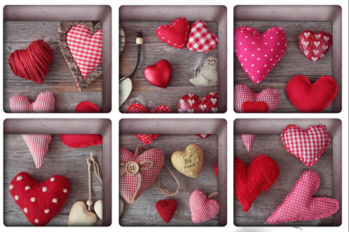 PAG 6pcs 13x13cm Water Shadow Ocean/Forest Seires Pattern 3D Non-Slip Waterproof Bathtub Mat Sticker