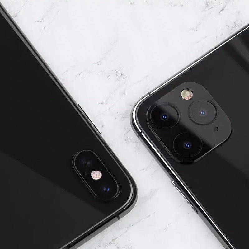 Bakeey Converted Change iPhone XS to iphone 11 Pro Max Second Change Metal + Tempered Glass 2 in 1 Anti-scratch Phone Camera Lens Protector for iPhone XS