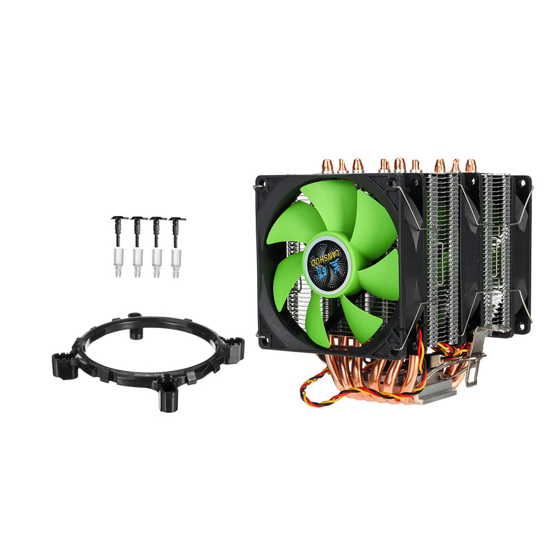 Dual Tower CPU Cooler 3 Cooling Fan Heatsink Radiator for LGA 775/1155/1366AMD