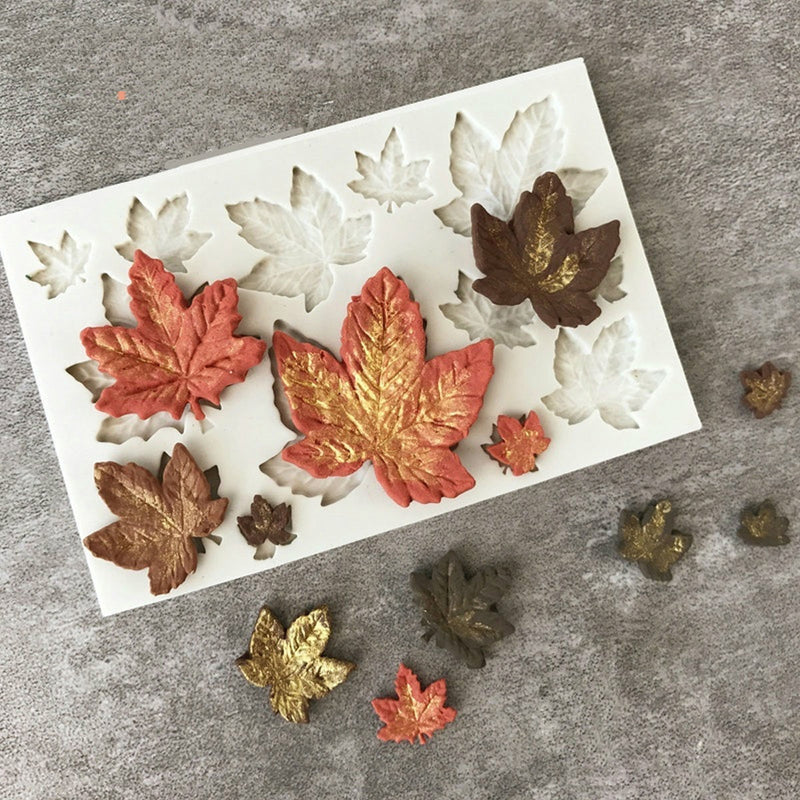 Tree Leaf / Maple Leaf Silicone Mold Fondant Mold Cake Decorating Tools Baking