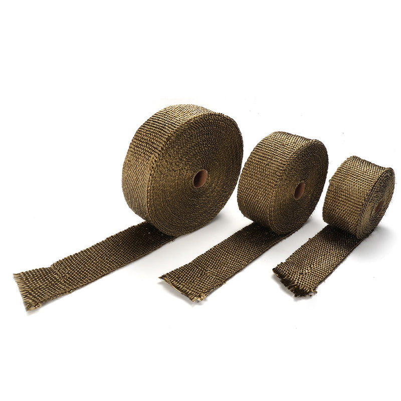 5m /10m /15m Exhaust Header Heat Pipe Wrap Tape W/ 10 Stainless Steel Zip Ties