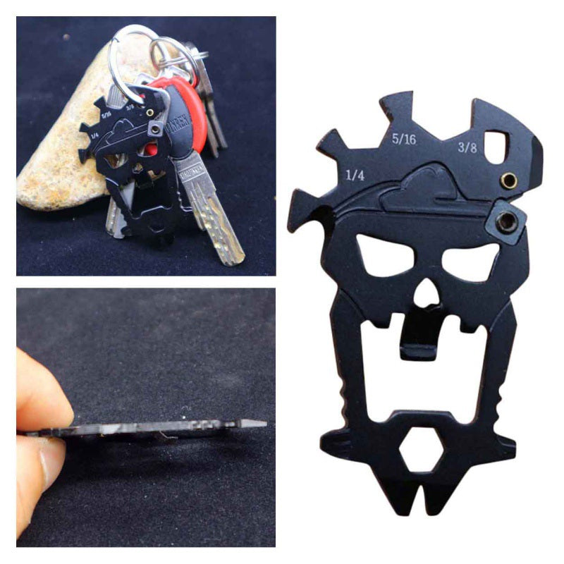 KCASA 12 In 1 Outdoor Skull Multifunctional Combination Tool Multifunction Bottle Opener Screwdriver