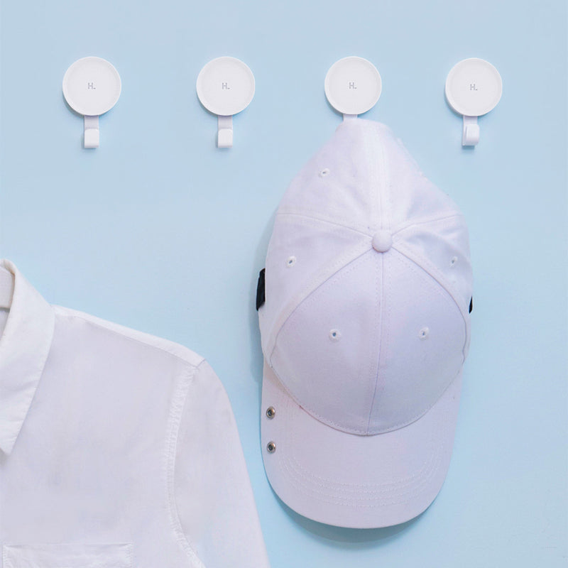 6Pcs Happy Life Hook Home Kitchen Bathroom Wall Hangers for Coat Towel Keys