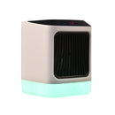 NFJ-001 800W Desktop Portable Colorful Night Light Heater Electric Warmer Remote Control Timing Household Small PTC Air Heater