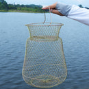 30cm Length Foldable Steel Wire Fishing Pot Trap Net Crab Shrimp Cage Fishing Basket