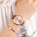 CURREN 9049 Analog Casual Style Women Wrist Watch Leather Band Quartz Watch