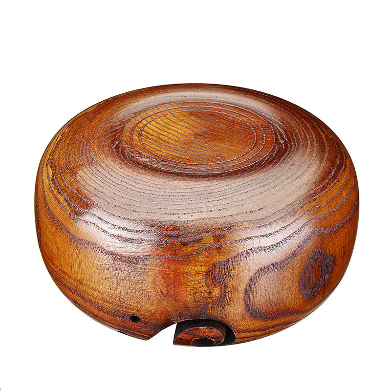Bamboo Yarn Bowl Holder With Lid Wooden Skeins Knitting Crochet Thread Box Storage Baskets