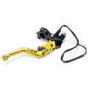 Pair Universal 22mm Motorcycle Adjustable Brake Clutch Lever Master Cylinder
