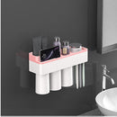 Magnetic Toothbrush Holder Bath Wall Mounted Toothpaste Caddy Stand Organizer