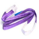 Purple 1T 2M/6.5ft Double Layer Lifting Sling Tension Band Bearing Belt Polyester Sling Rope Strap