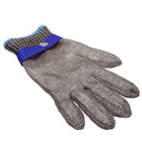 Safety Cut Proof Stab Resistant Stainless Steel Metal Mesh Butcher Glove Blue