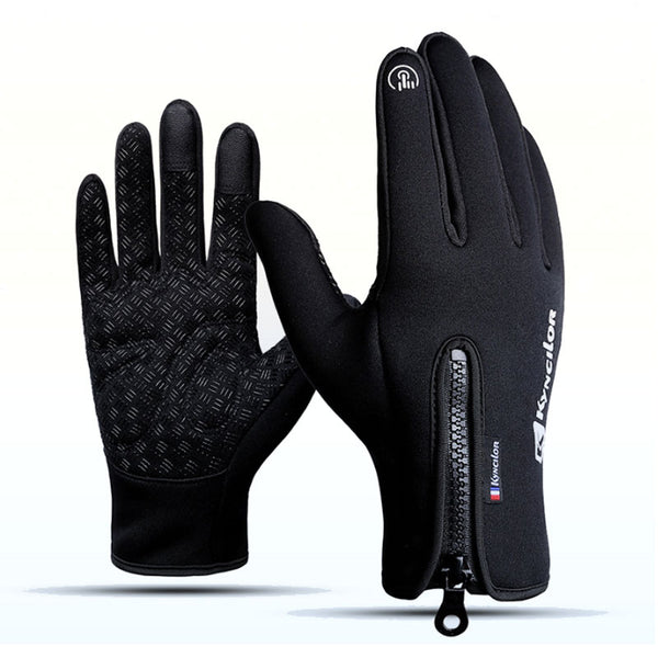 1Pair Touch Screen Gloves Winter Sport Skiing Gloves Zipper Thermal Warm Windproof Tactical Glove