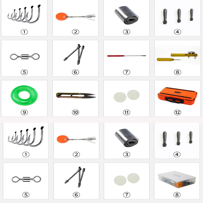 YEUX 92PSC/180PSC Multifunctional Fishing Hook Set Outdoor Fishing Hanging Buckle Fishing Accessories from xiaomi youpin-Basic Version/Enhanced Version