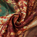 71''x71'' Autumn Leaves Pattern Waterproof Polyester Shower Curtain Bathroom Fabric with 12 Hooks