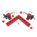 Drillpro Woodworking Aluminum Alloy 100-140mm Adjustable Precision Clamping Square Set with Scale Machinist Square Positioning Right Angle Clamping Measure