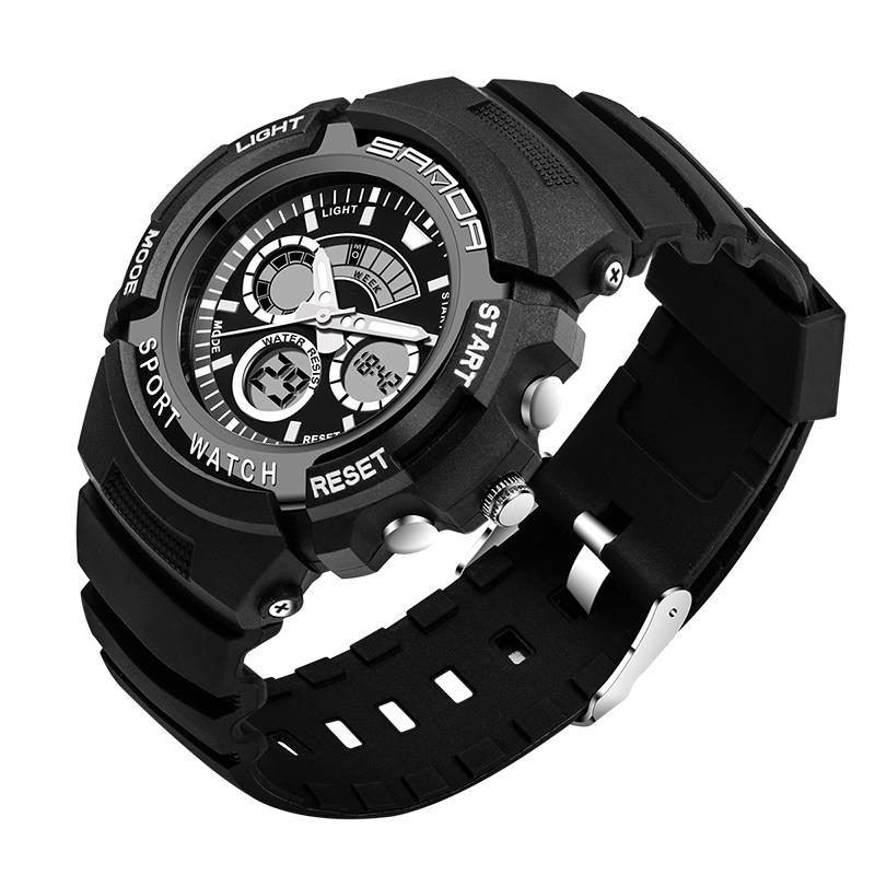 SANDA 138 Fashion Children Digital Watch Swimming Dual Display Kids Sport Watch