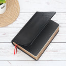 Small vintage ultra-thin leather notepad with gold rim Notebook