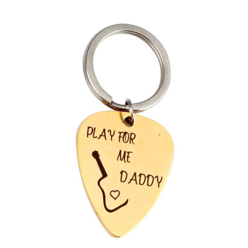 1Pcs Stainless Steel Guitar Picks with Keychain or Pendant Necklace