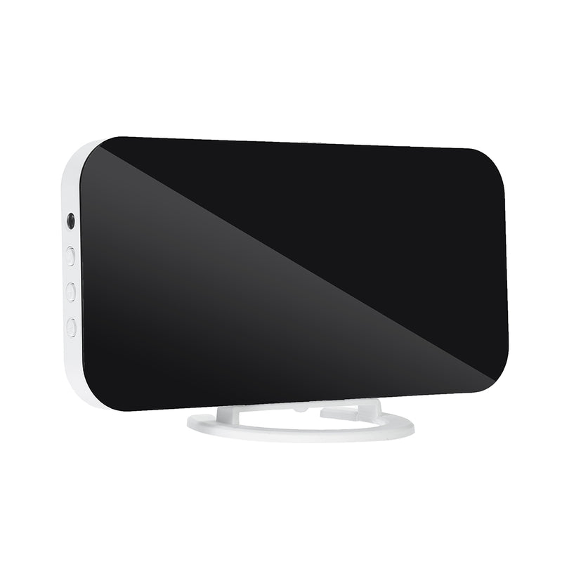 Dual USB Charger Digital LED Mirror Display Alarm Clock