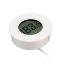 10pcs Round Electronic LCD Digital Thermometer Temperature  Meter for Indoor Outdoor Temperature Instruments with External Probe
