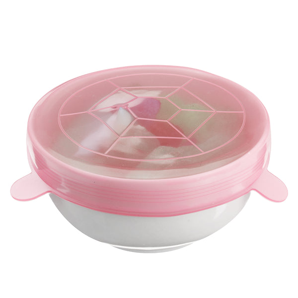 6Pcs Stretch Reusable Silicone Bowl Wraps Food Kitchen Storage Container Cover Seal