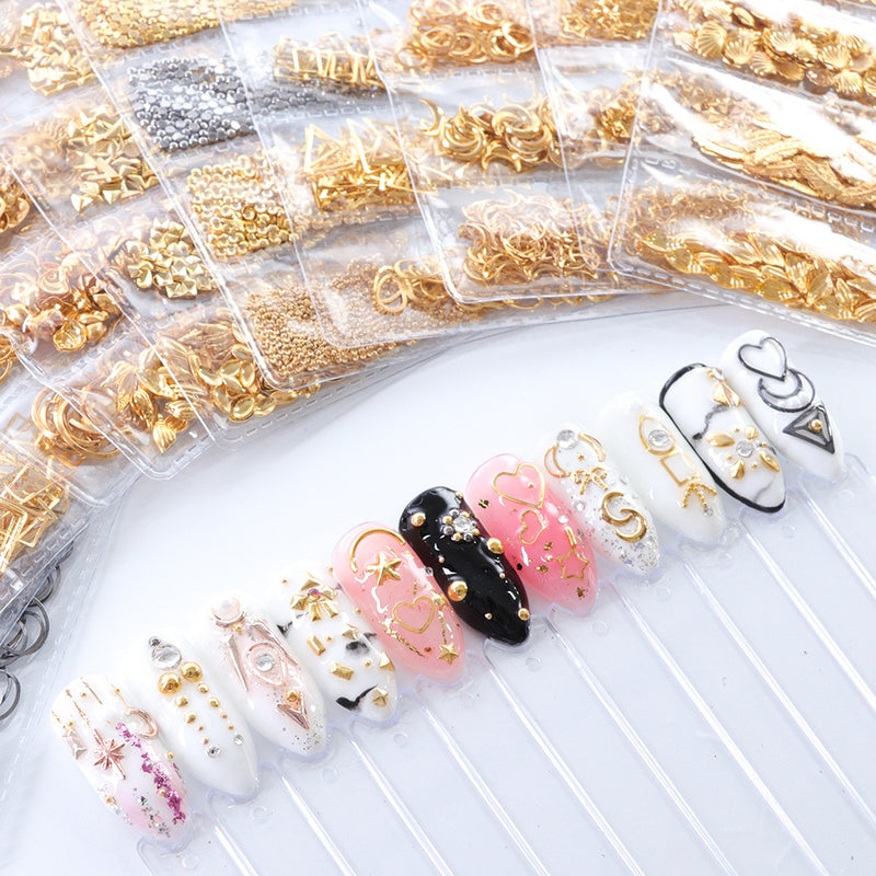 Star Moon Metal Nail Decoration Gold Sliver DIY Nail Decoration Manicure Tool