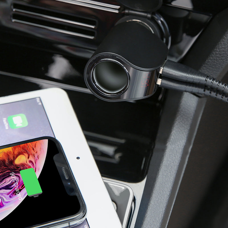 FLOVEME 3.1A Dual USB Fast Charging Digital Display Car Charger Adapter For iPhone X XR XS Max Xiaomi MI9 MI8