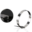 Suleve ZT11 100Pcs 10x200/300/400mm Stainless Steel Zip Tie Self Locking Cable Organizer Ties