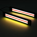 2Pcs Flexible 3 Colors Car Auto COB LED Strip Daytime Running Driving Light DRL 480LM