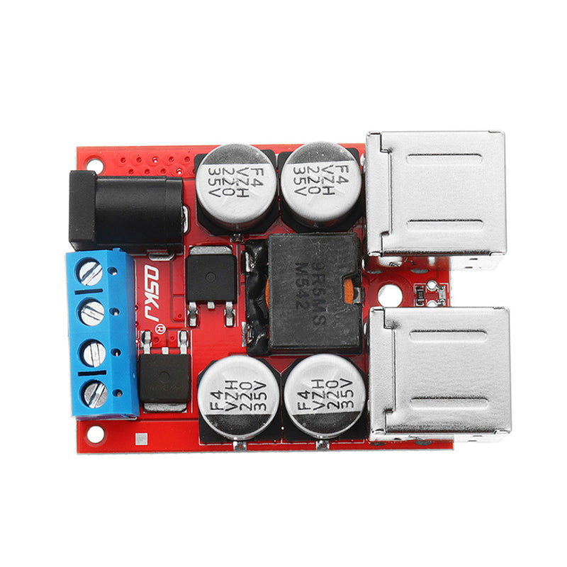 DC8V-35V To 5V 8A Power Step Down Module 4-Port USB Mobile Phone Car Charger Support Fast Charge