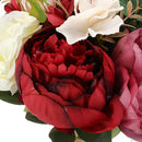 Bride Holding Rose Artificial Silk Flowers Floral Wedding Bouquet Romantic Decor Supplies