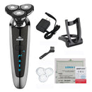 Genpai 8500 IPX7 Waterproof USB Electric Shaver Razor Men Washable Rechargeable 4D Three-Head Foating Electric Shaver
