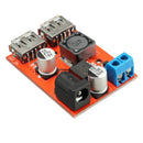 3Pcs DC-DC 9V/12V/24V/36V To 5V Dual USB Buck Module Vehicle Charging Solar 3A Voltage Regulator