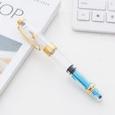 Wing Sung 3008 Piston Transparent Fountain Pen Wingsung Silver EF Nib & Trim Ink Pen Office School Gift